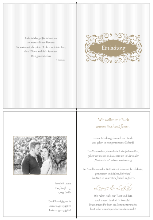  Einladungskarten Hochzeit, Hochzeitseinladungen, Hochzeitskarten, Einladungen für Hochzeit