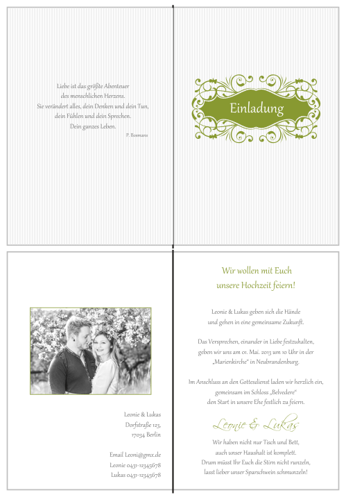  Einladungskarten Hochzeit, Hochzeitseinladungen, Hochzeitskarten, Einladungen für Hochzeit