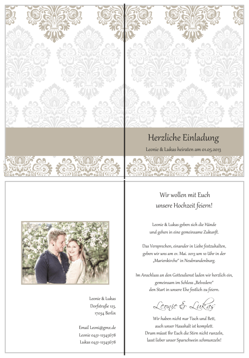  Einladungskarten Hochzeit, Hochzeitseinladungen, Hochzeitskarten, Einladungen für Hochzeit