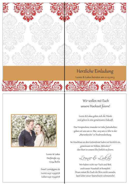  Einladungskarten Hochzeit, Hochzeitseinladungen, Hochzeitskarten, Einladungen für Hochzeit