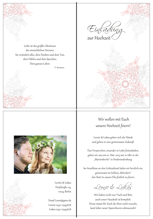  Einladungskarten Hochzeit, Hochzeitseinladungen, Hochzeitskarten, Einladungen für Hochzeit