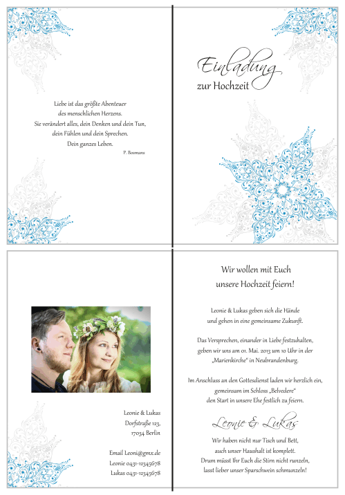  Einladungskarten Hochzeit, Hochzeitseinladungen, Hochzeitskarten, Einladungen für Hochzeit