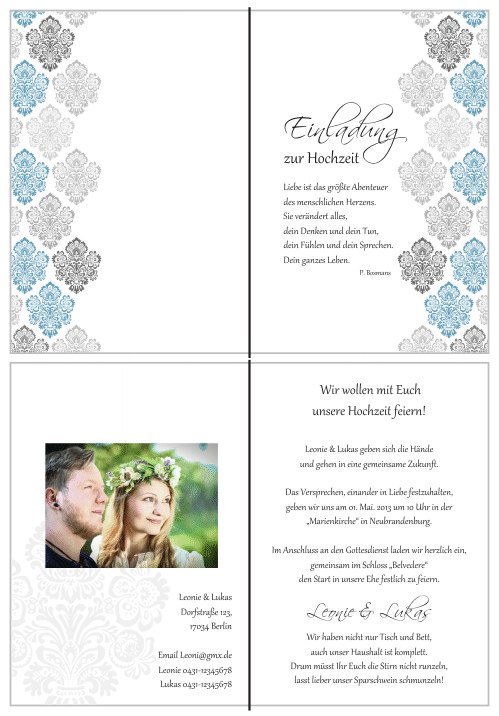  Einladungskarten Hochzeit, Hochzeitseinladungen, Hochzeitskarten, Einladungen für Hochzeit