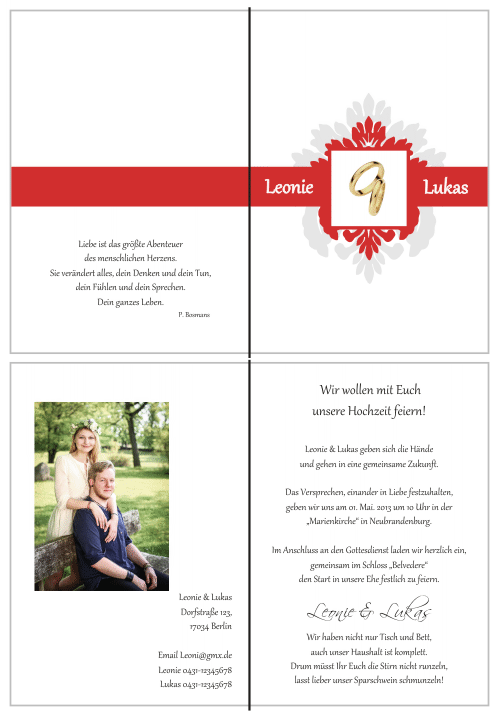  Einladungskarten Hochzeit, Hochzeitseinladungen, Hochzeitskarten, Einladungen für Hochzeit