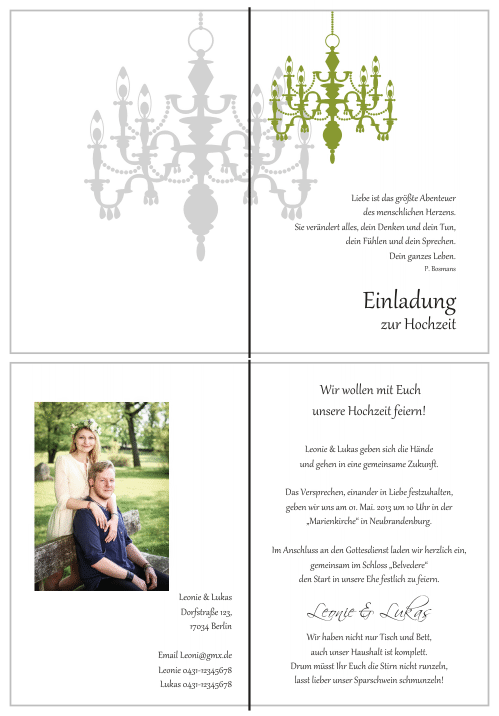  Einladungskarten Hochzeit, Hochzeitseinladungen, Hochzeitskarten, Einladungen für Hochzeit
