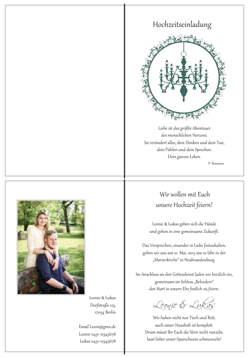  Einladungskarten Hochzeit, Hochzeitseinladungen, Hochzeitskarten, Einladungen für Hochzeit