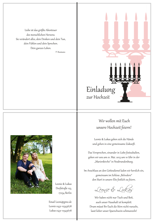  Einladungskarten Hochzeit, Hochzeitseinladungen, Hochzeitskarten, Einladungen für Hochzeit