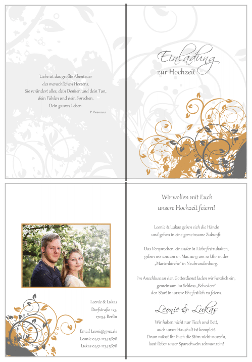  Einladungskarten Hochzeit, Hochzeitseinladungen, Hochzeitskarten, Einladungen für Hochzeit