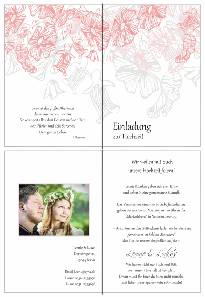  Einladungskarten Hochzeit, Hochzeitseinladungen, Hochzeitskarten, Einladungen für Hochzeit