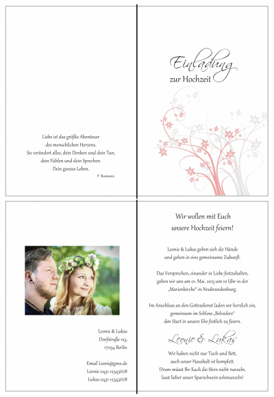  Einladungskarten Hochzeit, Hochzeitseinladungen, Hochzeitskarten, Einladungen für Hochzeit