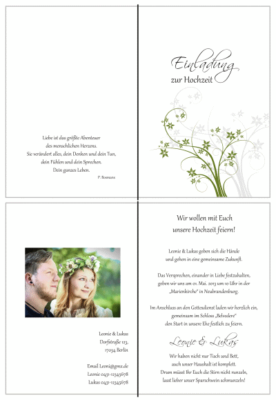  Einladungskarten Hochzeit, Hochzeitseinladungen, Hochzeitskarten, Einladungen für Hochzeit