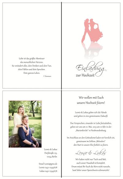  Einladungskarten Hochzeit, Hochzeitseinladungen, Hochzeitskarten, Einladungen für Hochzeit