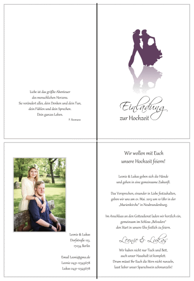  Einladungskarten Hochzeit, Hochzeitseinladungen, Hochzeitskarten, Einladungen für Hochzeit