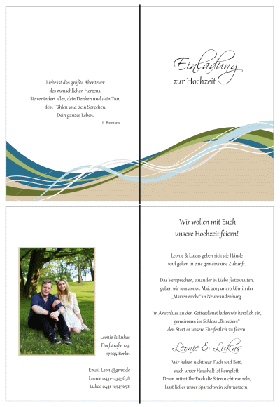  Einladungskarten Hochzeit, Hochzeitseinladungen, Hochzeitskarten, Einladungen für Hochzeit