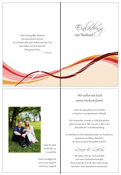  Einladungskarten Hochzeit, Hochzeitseinladungen, Hochzeitskarten, Einladungen für Hochzeit