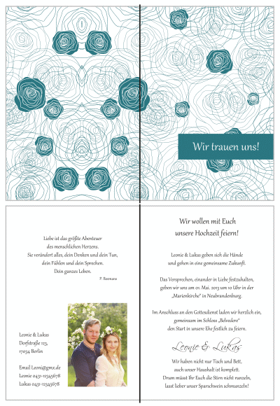  Einladungskarten Hochzeit, Hochzeitseinladungen, Hochzeitskarten, Einladungen für Hochzeit