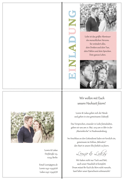  Einladungskarten Hochzeit, Hochzeitseinladungen, Hochzeitskarten, Einladungen für Hochzeit