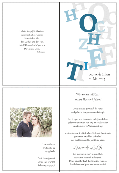  Einladungskarten Hochzeit, Hochzeitseinladungen, Hochzeitskarten, Einladungen für Hochzeit