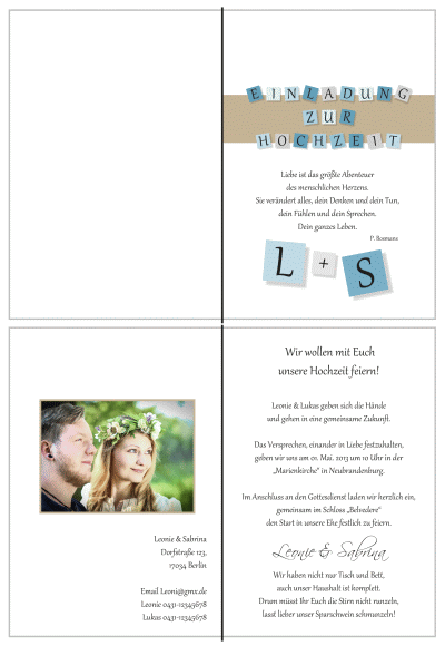  Einladungskarten Hochzeit, Hochzeitseinladungen, Hochzeitskarten, Einladungen für Hochzeit