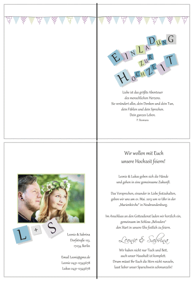  Einladungskarten Hochzeit, Hochzeitseinladungen, Hochzeitskarten, Einladungen für Hochzeit