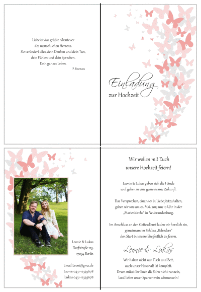  Einladungskarten Hochzeit, Hochzeitseinladungen, Hochzeitskarten, Einladungen für Hochzeit