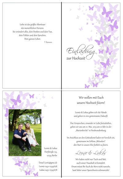  Einladungskarten Hochzeit, Hochzeitseinladungen, Hochzeitskarten, Einladungen für Hochzeit