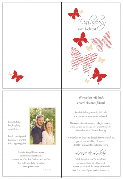  Einladungskarten Hochzeit, Hochzeitseinladungen, Hochzeitskarten, Einladungen für Hochzeit