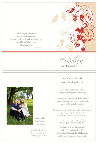  Einladungskarten Hochzeit, Hochzeitseinladungen, Hochzeitskarten, Einladungen für Hochzeit