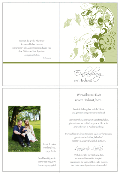  Einladungskarten Hochzeit, Hochzeitseinladungen, Hochzeitskarten, Einladungen für Hochzeit