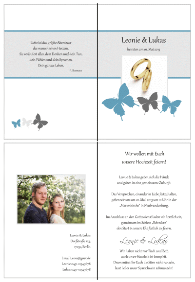  Einladungskarten Hochzeit, Hochzeitseinladungen, Hochzeitskarten, Einladungen für Hochzeit