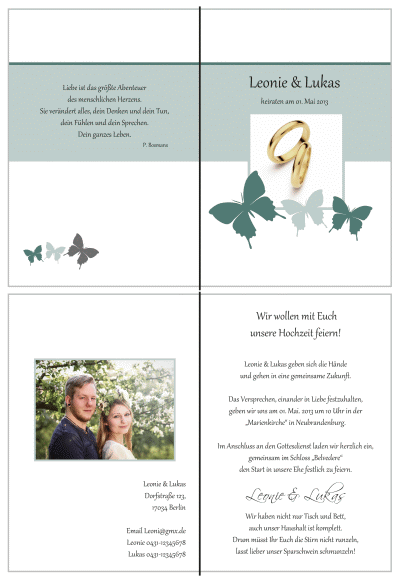  Einladungskarten Hochzeit, Hochzeitseinladungen, Hochzeitskarten, Einladungen für Hochzeit