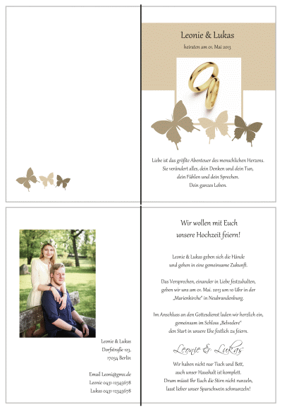  Einladungskarten Hochzeit, Hochzeitseinladungen, Hochzeitskarten, Einladungen für Hochzeit