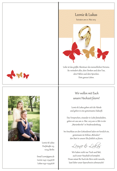  Einladungskarten Hochzeit, Hochzeitseinladungen, Hochzeitskarten, Einladungen für Hochzeit