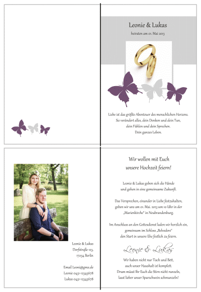  Einladungskarten Hochzeit, Hochzeitseinladungen, Hochzeitskarten, Einladungen für Hochzeit