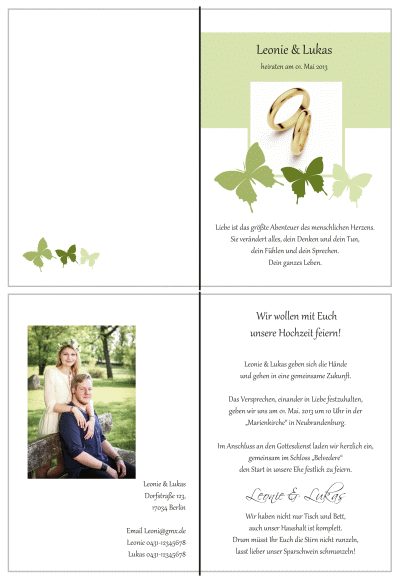  Einladungskarten Hochzeit, Hochzeitseinladungen, Hochzeitskarten, Einladungen für Hochzeit