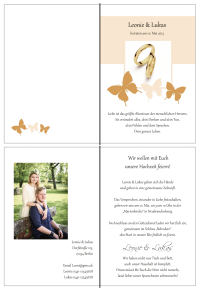  Einladungskarten Hochzeit, Hochzeitseinladungen, Hochzeitskarten, Einladungen für Hochzeit