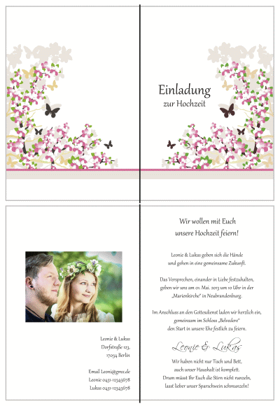  Einladungskarten Hochzeit, Hochzeitseinladungen, Hochzeitskarten, Einladungen für Hochzeit