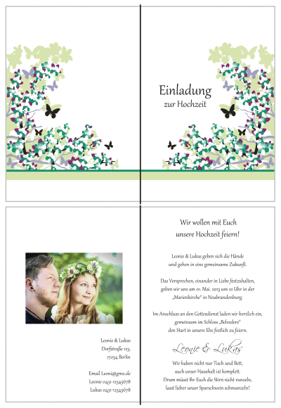  Einladungskarten Hochzeit, Hochzeitseinladungen, Hochzeitskarten, Einladungen für Hochzeit