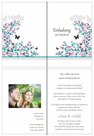  Einladungskarten Hochzeit, Hochzeitseinladungen, Hochzeitskarten, Einladungen für Hochzeit