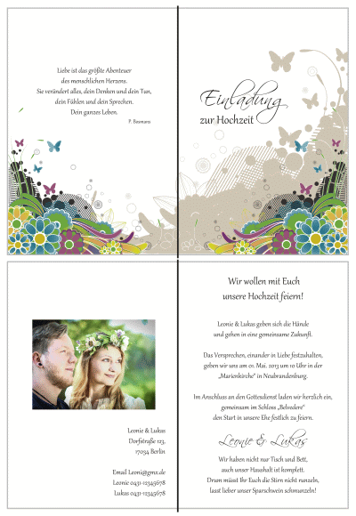  Einladungskarten Hochzeit, Hochzeitseinladungen, Hochzeitskarten, Einladungen für Hochzeit