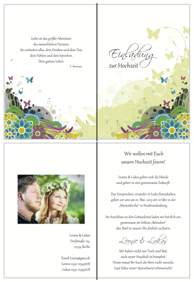  Einladungskarten Hochzeit, Hochzeitseinladungen, Hochzeitskarten, Einladungen für Hochzeit