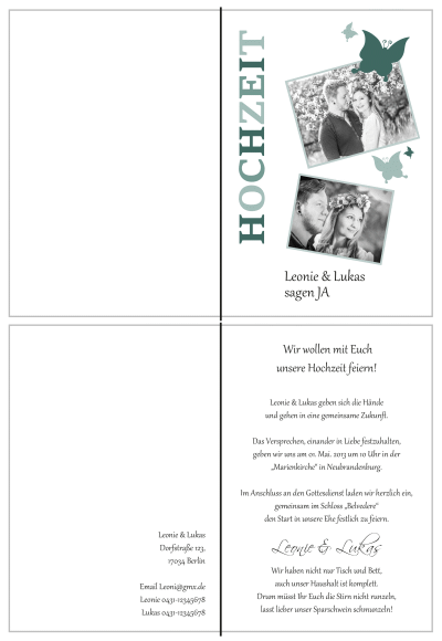  Einladungskarten Hochzeit, Hochzeitseinladungen, Hochzeitskarten, Einladungen für Hochzeit