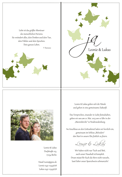  Einladungskarten Hochzeit, Hochzeitseinladungen, Hochzeitskarten, Einladungen für Hochzeit