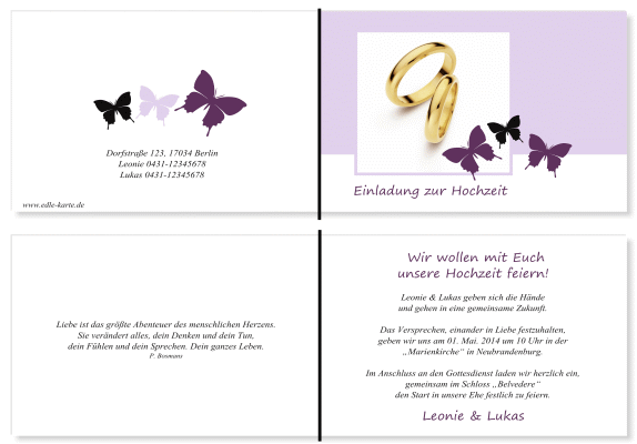  Einladungskarten Hochzeit, Hochzeitseinladungen, Hochzeitskarten, Einladungen für Hochzeit