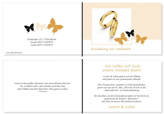  Einladungskarten Hochzeit, Hochzeitseinladungen, Hochzeitskarten, Einladungen für Hochzeit