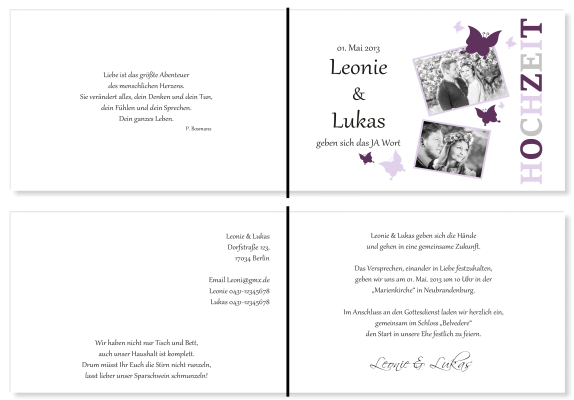  Einladungskarten Hochzeit, Hochzeitseinladungen, Hochzeitskarten, Einladungen für Hochzeit