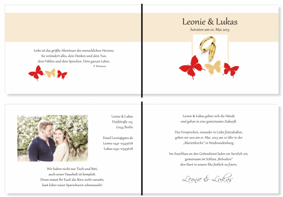  Einladungskarten Hochzeit, Hochzeitseinladungen, Hochzeitskarten, Einladungen für Hochzeit