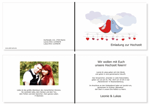  Einladungskarten Hochzeit, Hochzeitseinladungen, Hochzeitskarten, Einladungen für Hochzeit