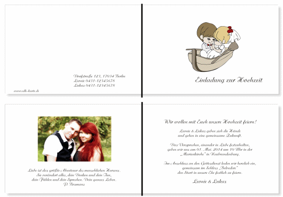  Einladungskarten Hochzeit, Hochzeitseinladungen, Hochzeitskarten, Einladungen für Hochzeit