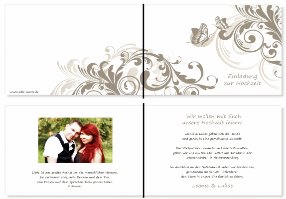  Einladungskarten Hochzeit, Hochzeitseinladungen, Hochzeitskarten, Einladungen für Hochzeit